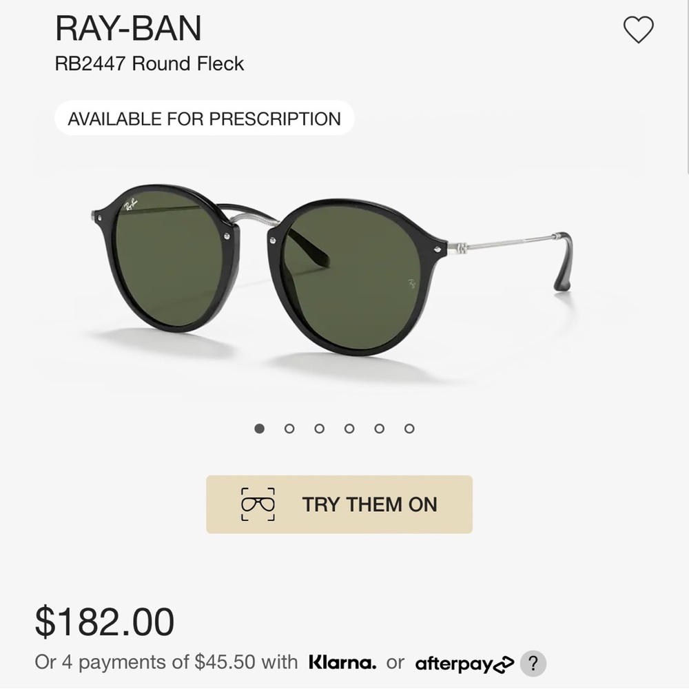 Ray-Ban Round Fleck Sunglasses
